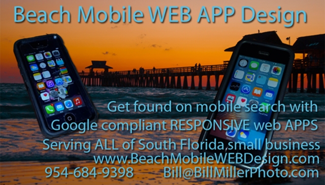 beach mobile web APP design BY Bill Miller Photo
