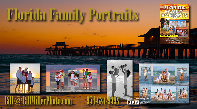 Florida family portraits on the beach at sunrise or sunset. You make the call.  Save up to $300 TODAY!