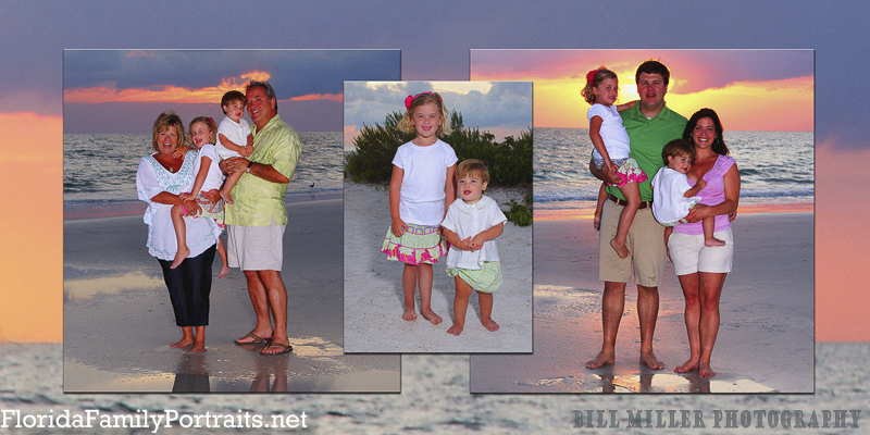 Naples Ft Myers Beach and Marco Island Florida family portraits sunset on the beach. Gulf Coast Style